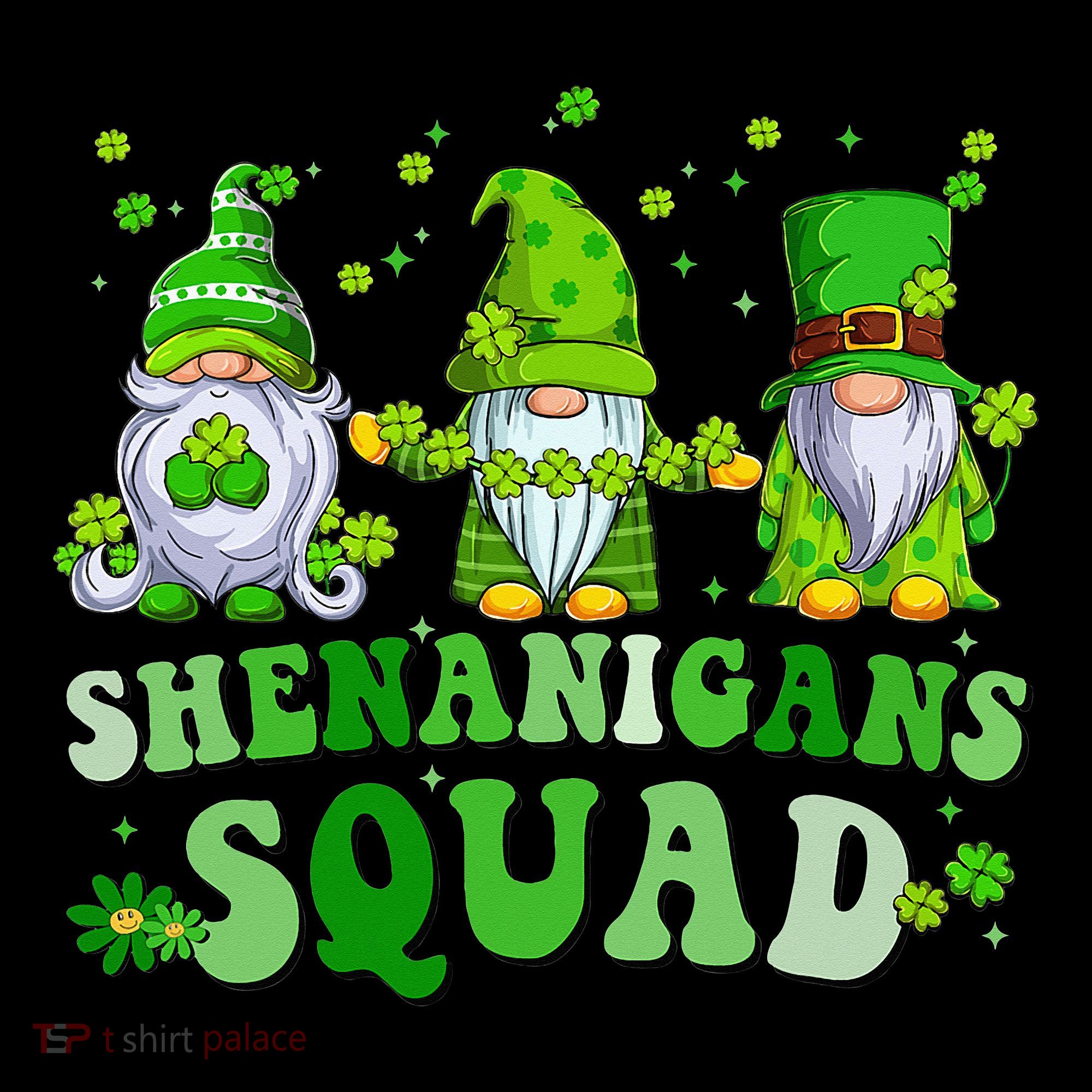 Shenanigans Squad St Patrick's Day Gnomes Groovy Visor