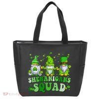 Shenanigans Squad St Patrick's Day Gnomes Groovy Tote Bag thumb 0