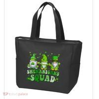 Shenanigans Squad St Patrick's Day Gnomes Groovy Tote Bag thumb 3