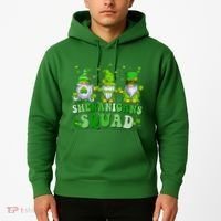 Shenanigans Squad St Patrick's Day Gnomes Groovy Hoodie thumb 2