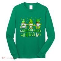 Shenanigans Squad St Patrick's Day Gnomes Groovy Long Sleeve Shirt thumb 0