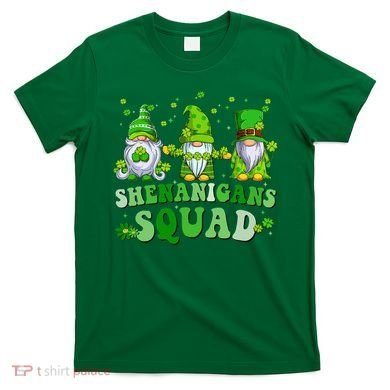 Shenanigans Squad St Patrick's Day Gnomes Groovy T-Shirt