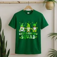 Shenanigans Squad St Patrick's Day Gnomes Groovy T-Shirt thumb 2