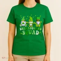 Shenanigans Squad St Patrick's Day Gnomes Groovy T-Shirt thumb 4