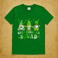 Shenanigans Squad St Patrick's Day Gnomes Groovy T-Shirt thumb 5