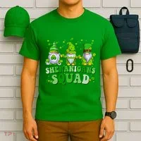 Shenanigans Squad St Patrick's Day Gnomes Groovy T-Shirt thumb 6