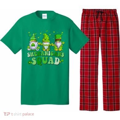 Shenanigans Squad St Patrick's Day Gnomes Groovy Pajama Set