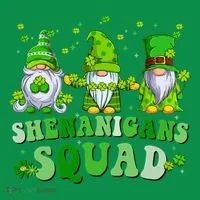 Shenanigans Squad St Patrick's Day Gnomes Groovy Ornament thumb 1