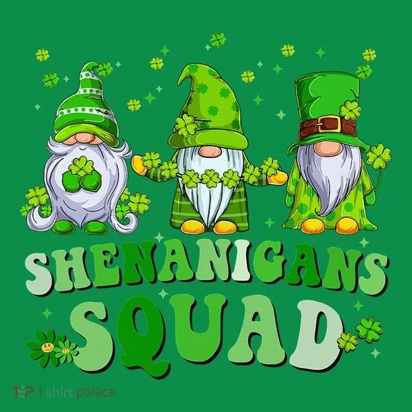 Shenanigans Squad St Patrick's Day Gnomes Groovy Ornament