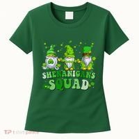 Shenanigans Squad St Patrick's Day Gnomes Groovy Women's T-Shirt thumb 0