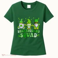 Shenanigans Squad St Patrick's Day Gnomes Groovy Women's T-Shirt thumb 0