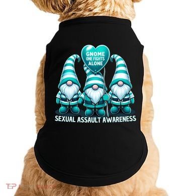 Supporting Survivors Sexual Assault Awareness Month Design Gift Doggie Tank