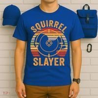 Squirrel Slayer Squirrel Hunting Gift T-Shirt thumb 6