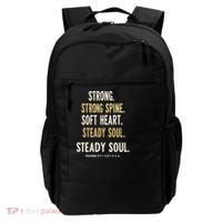 Strong Spine Soft Heart Steady Soul Bible Verse Backpack thumb 0