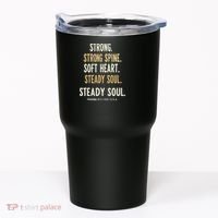 Strong Spine Soft Heart Steady Soul Bible Verse Tumbler thumb 0