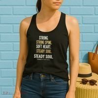 Strong Spine Soft Heart Steady Soul Bible Verse Women's Tank Top thumb 2