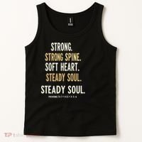 Strong Spine Soft Heart Steady Soul Bible Verse Tank Top thumb 2