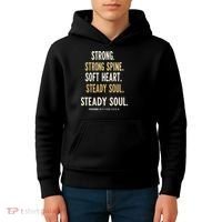 Strong Spine Soft Heart Steady Soul Bible Verse Kids Hoodie thumb 4