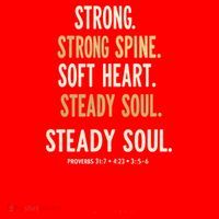 Strong Spine Soft Heart Steady Soul Bible Verse Santa Hat thumb 1