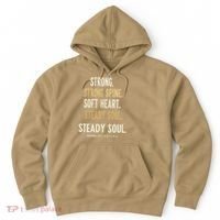 Strong Spine Soft Heart Steady Soul Bible Verse Hoodie thumb 0