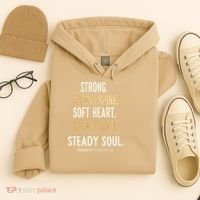 Strong Spine Soft Heart Steady Soul Bible Verse Hoodie thumb 4
