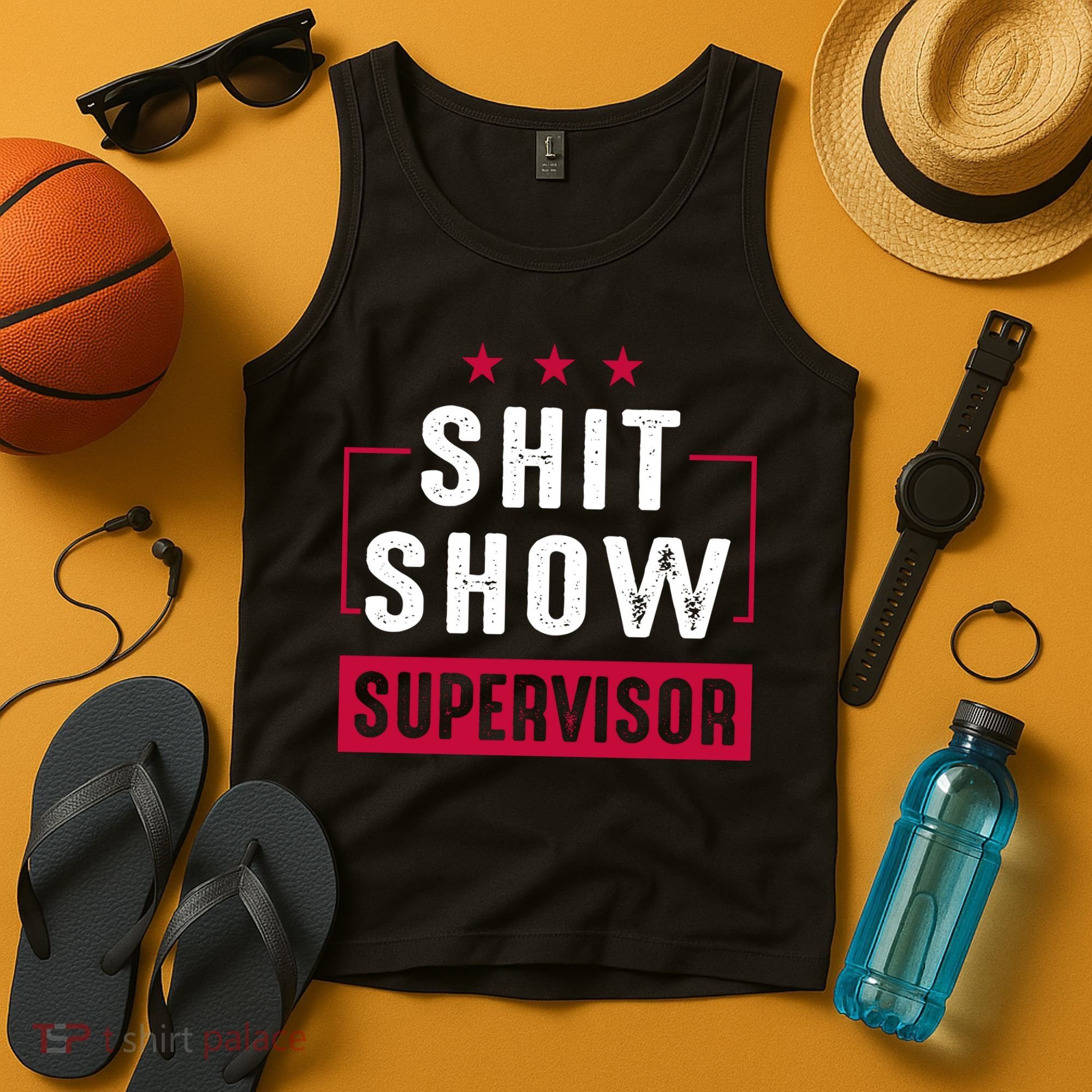 Shit Show Supervisor Funny Mom Boss Manager Teacher Gift Tank Top