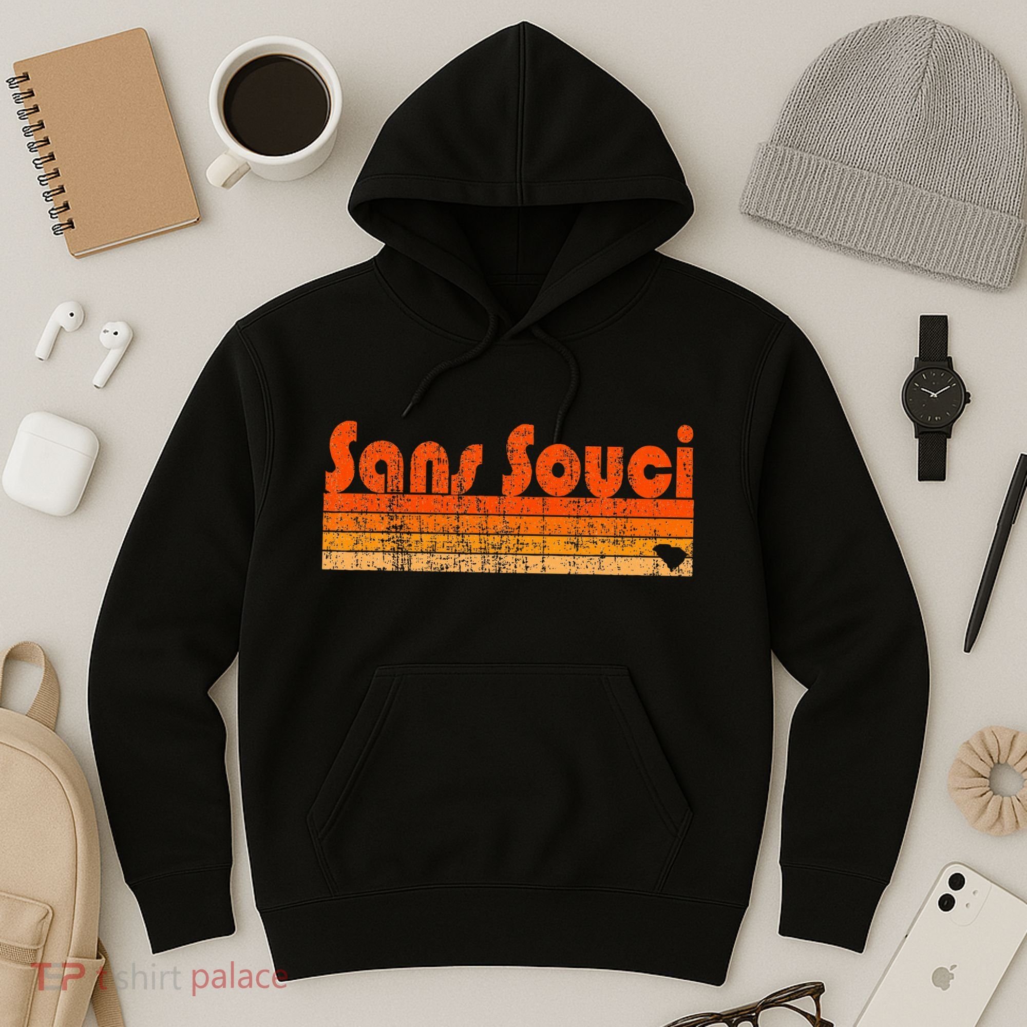 Sans Souci Sc Retro 80s Style Hoodie