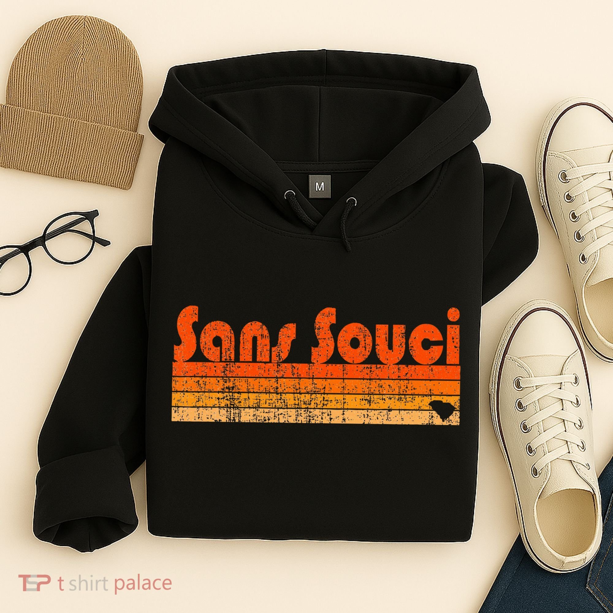 Sans Souci Sc Retro 80s Style Hoodie