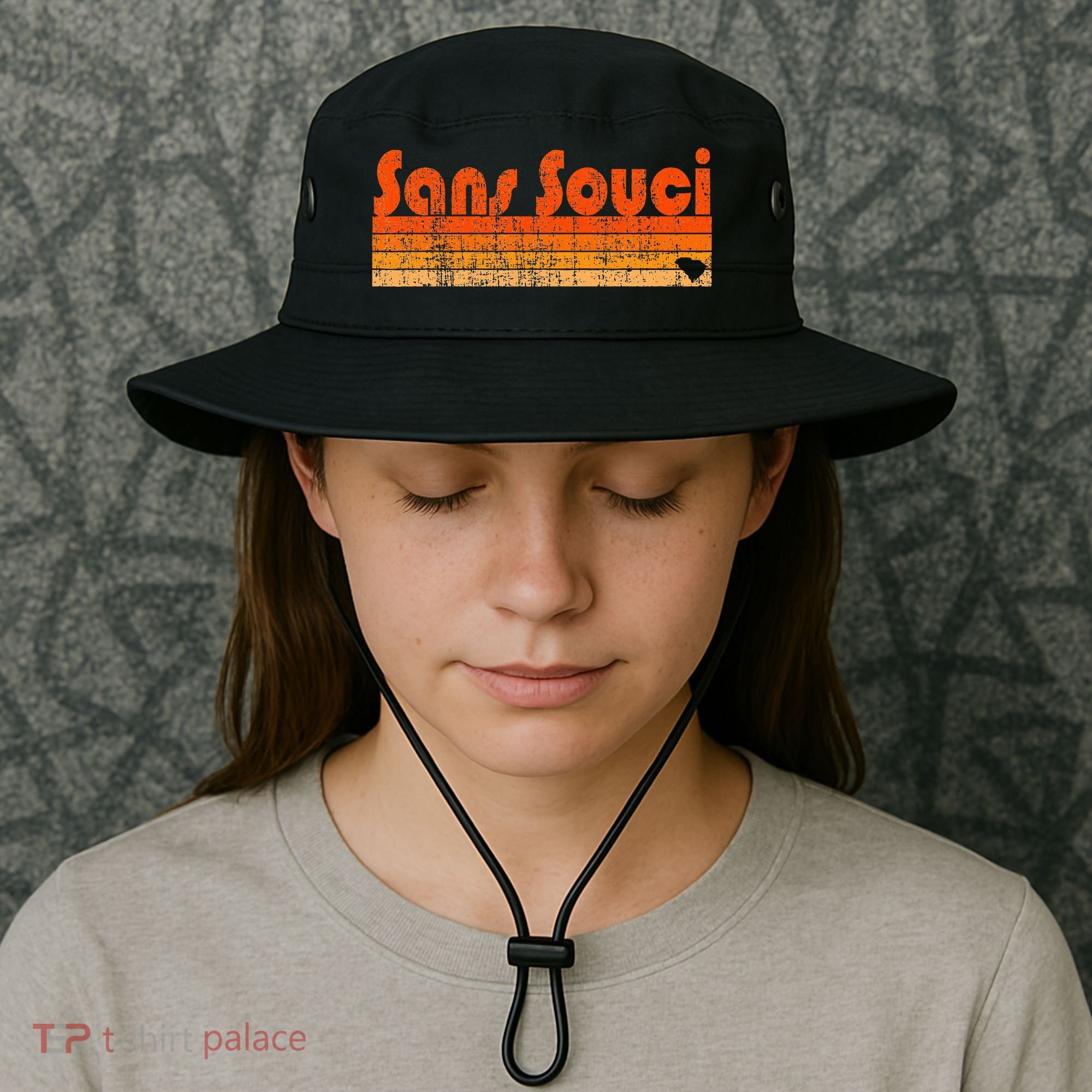 Sans Souci Sc Retro 80s Style Bucket Hat