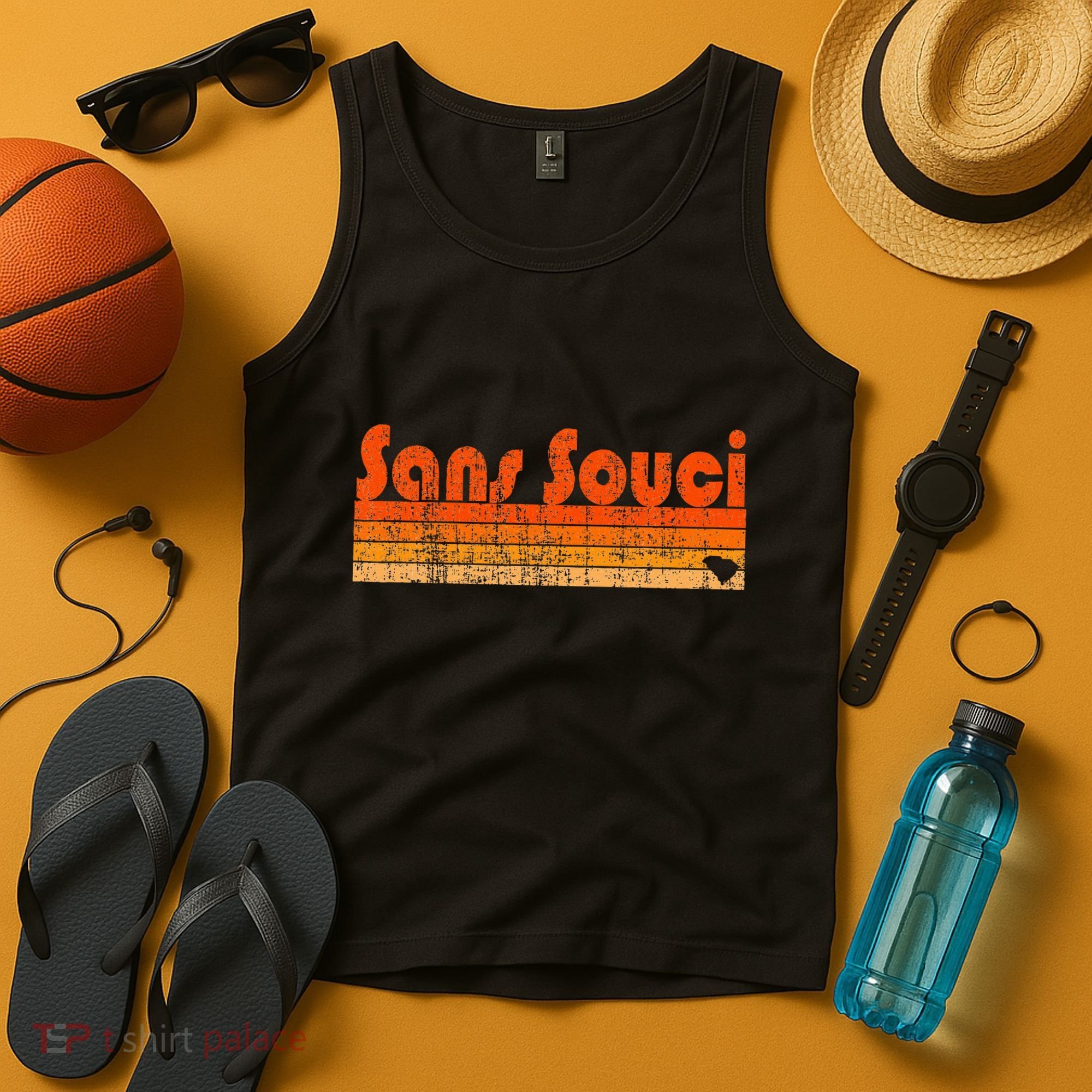 Sans Souci Sc Retro 80s Style Tank Top