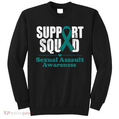 Support Squad Sexual Assault Awareness Month Teal Ribbon Sweatshirt