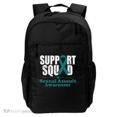 Support Squad Sexual Assault Awareness Month Teal Ribbon Backpack