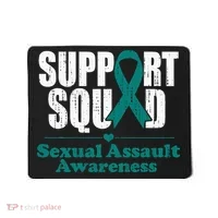 Support Squad Sexual Assault Awareness Month Teal Ribbon Mousepad thumb 0
