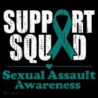 Support Squad Sexual Assault Awareness Month Teal Ribbon Baby Bodysuit thumb 2