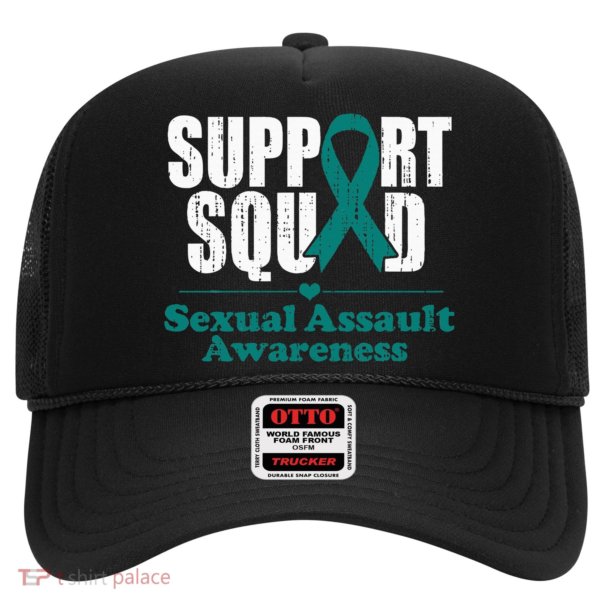 Support Squad Sexual Assault Awareness Month Teal Ribbon Hat