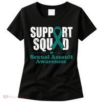 Support Squad Sexual Assault Awareness Month Teal Ribbon Women's T-Shirt thumb 0