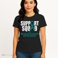 Support Squad Sexual Assault Awareness Month Teal Ribbon Women's T-Shirt thumb 4