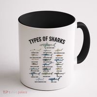 Shark Species Shark Faces Ocean Animal Lovers Cute Gift Coffee Mug thumb 1