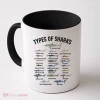 Shark Species Shark Faces Ocean Animal Lovers Cute Gift Coffee Mug thumb 0