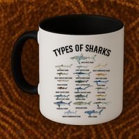 Shark Species Shark Faces Ocean Animal Lovers Cute Gift Coffee Mug thumb 2