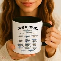 Shark Species Shark Faces Ocean Animal Lovers Cute Gift Coffee Mug thumb 3