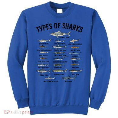 Shark Species Shark Faces Ocean Animal Lovers Cute Gift Sweatshirt