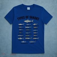 Shark Species Shark Faces Ocean Animal Lovers Cute Gift T-Shirt thumb 5