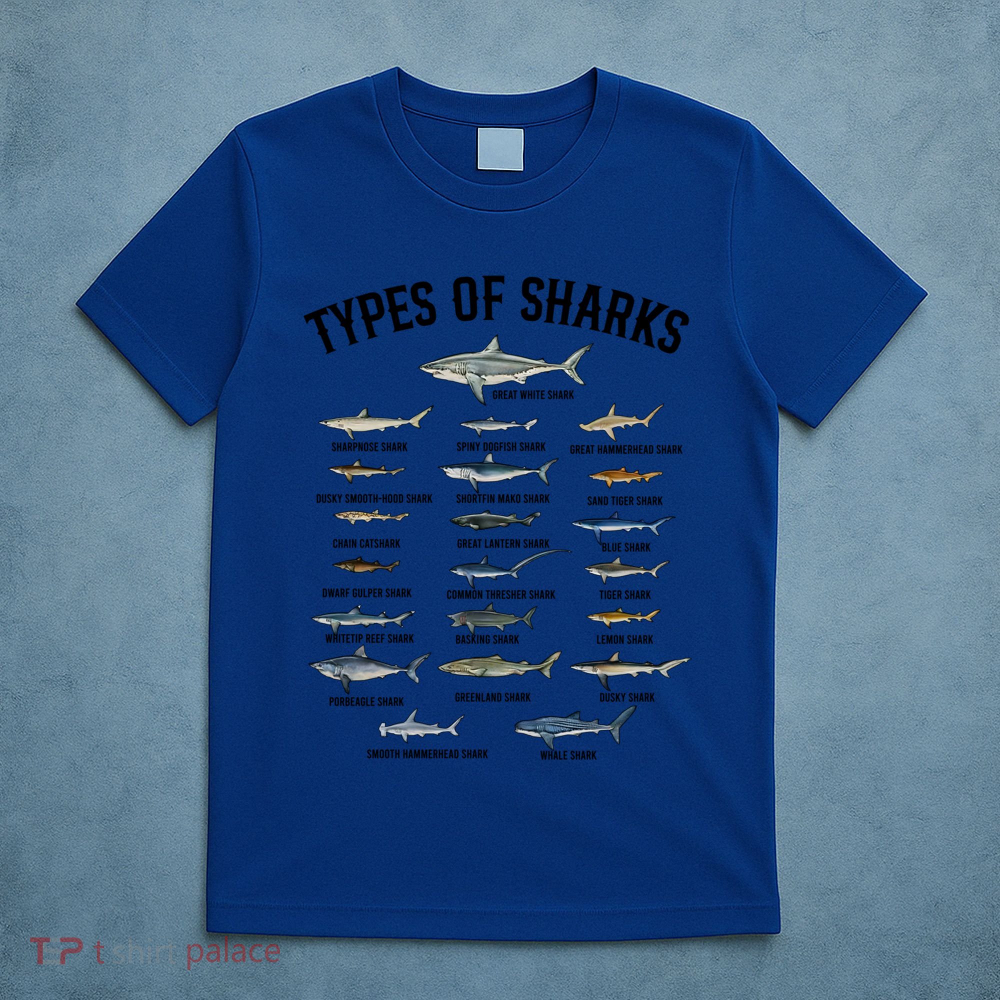 Shark Species Shark Faces Ocean Animal Lovers Cute Gift T-Shirt