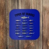 Shark Species Shark Faces Ocean Animal Lovers Cute Gift Coaster thumb 0