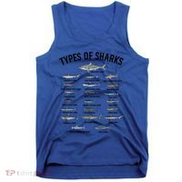 Shark Species Shark Faces Ocean Animal Lovers Cute Gift Tank Top thumb 0