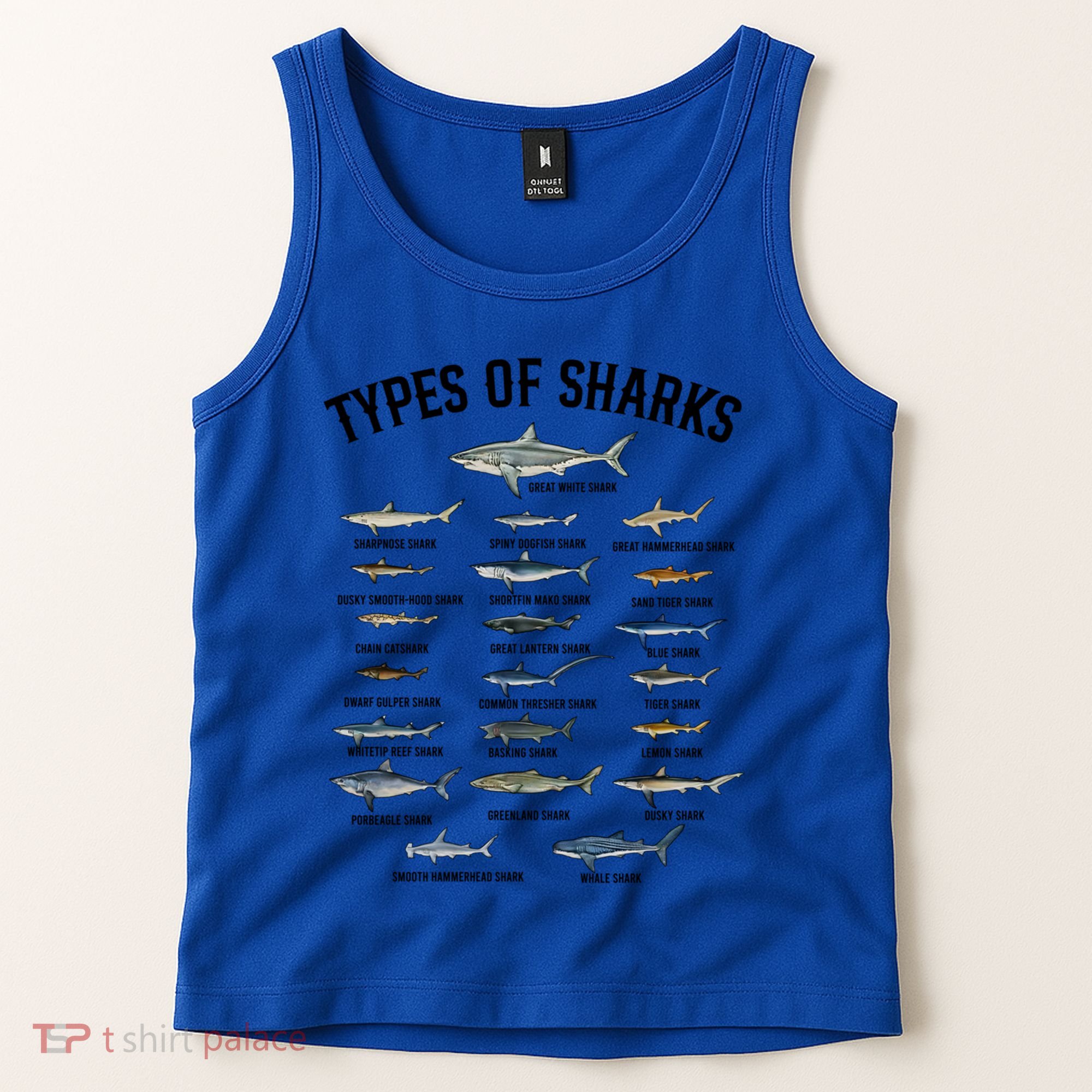 Shark Species Shark Faces Ocean Animal Lovers Cute Gift Tank Top