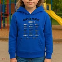 Shark Species Shark Faces Ocean Animal Lovers Cute Gift Kids Hoodie thumb 3