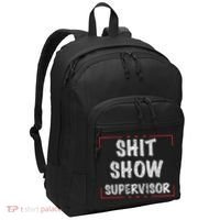 Shit Show Supervisor, Funny Dad Mom Boss Teacher Present Port Authority Basic Backpack thumb 0