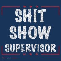 Shit Show Supervisor, Funny Dad Mom Boss Teacher Present Golf Towel thumb 3